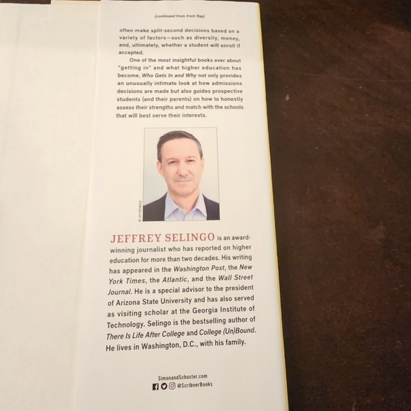 Who Gets In and Why: A Year Inside College Admissions Hardcover Jeffrey Selingo - Picture 6 of 6